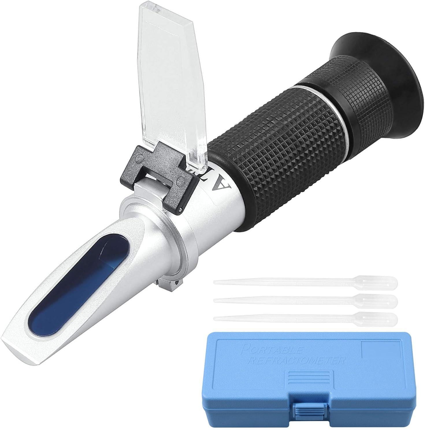 Dripio Refractometer met dubbele schaal 0-40% Brix en 0-25% alcohol