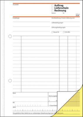 sigel® Kombinationsbuch (Auftrag/Lieferschein/Rechnung) SD017, DIN A5 hoch, 2 x 4 Blatt