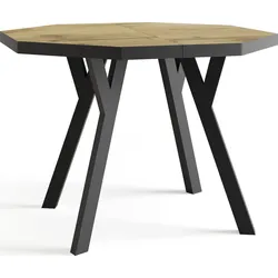 ESSTISCH Desmond achteckiger ausziehbarer, Wotan Eiche 100-200/100/76 cm