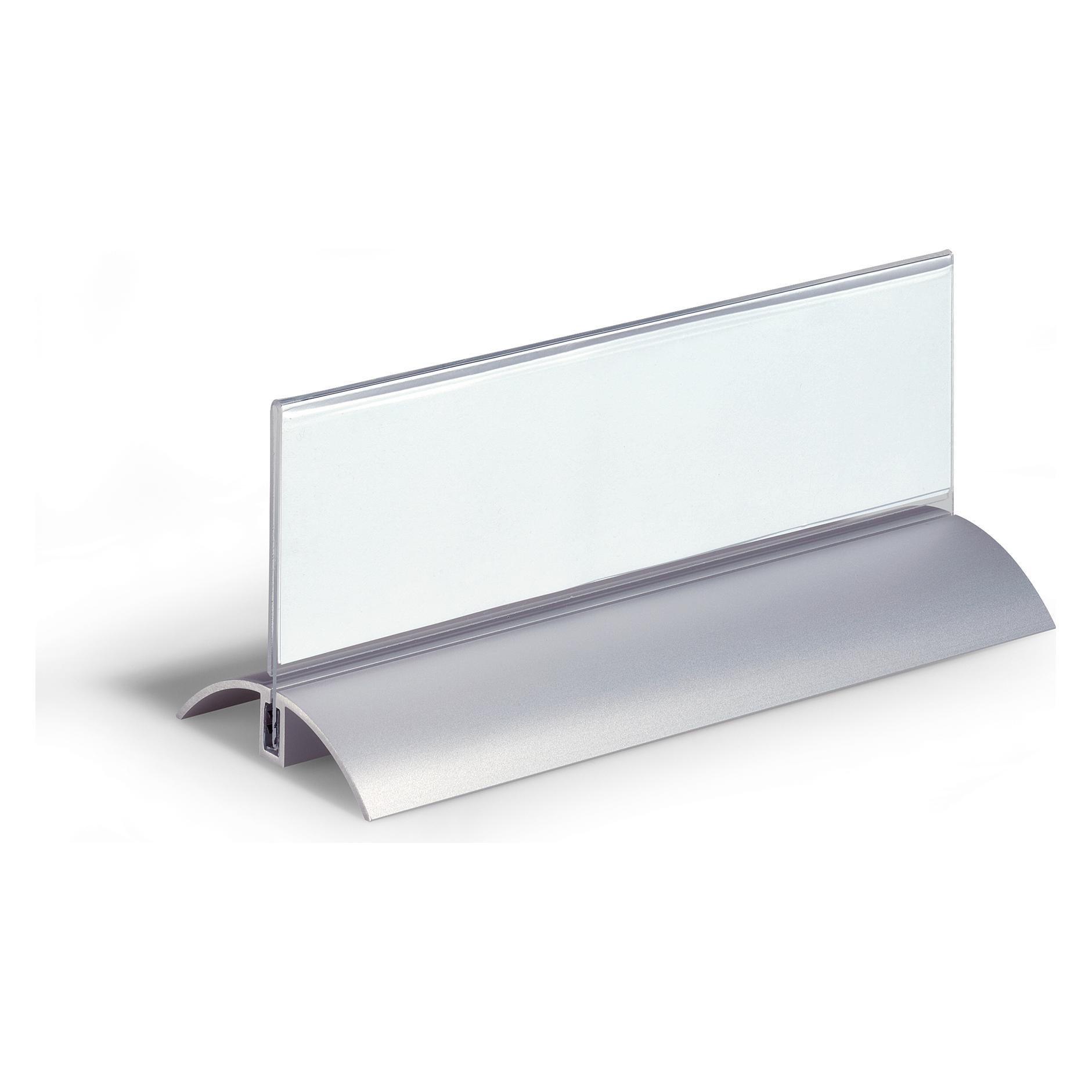 Durable Tischnamensschild, Acryl mit Aluminiumfuss (820219)