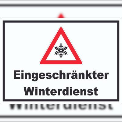 HB-Druck Eingeschränkter Winterdienst Aufkleber A1 (594x841mm)