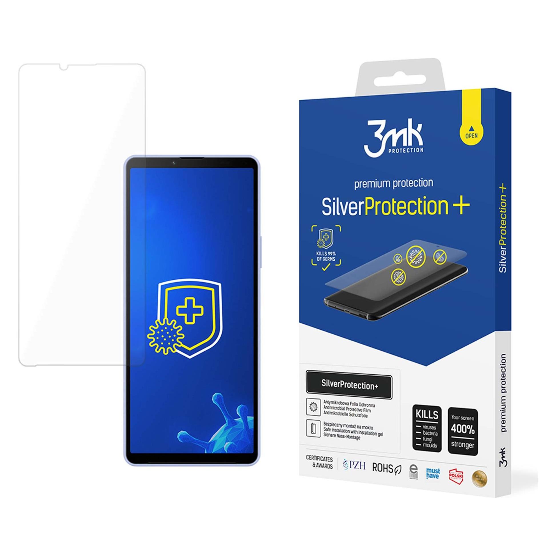 3MK SilverProtect+ Sony Xperia 10 VI Folia antymikrobowa montowana na mokro (1 Stk., Sony Xperia 10 VI) (W-3SPrtP-SXP10VI-0)