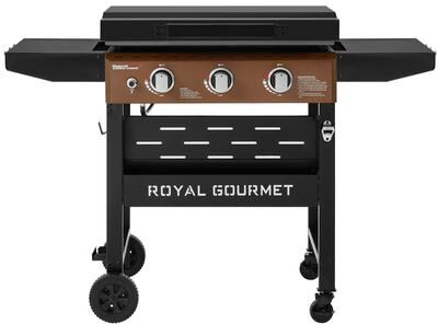 Royal Gourmet GB3000PY 3-Burner Gas Griddle with Hood & Collapsible Side Shelves, 39,000 BTU, 492 Sq. In. Cooking Area