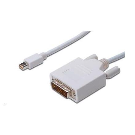 PremiumCord Kabel Mini DisplayPort - DVI 1m, bílý (1 m) (kportadmk02-01)