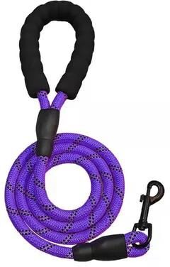 Inspired Living ComfortGrip Strong Dog Leash With Padded Soft Handle purple 1cm 3m