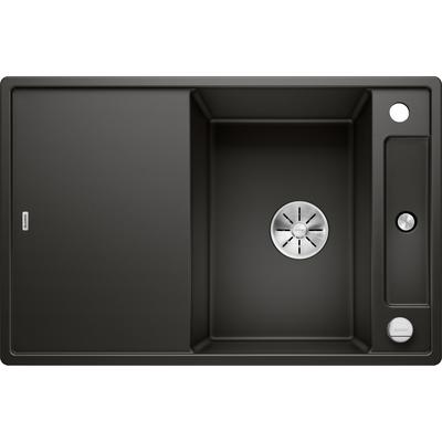 Granitspüle BLANCO "AXIA III 45 S", schwarz, B:51cm H:19cm T:78cm, Verbundwerkstoff, Küchenspülen, inklusive gratis Esche-Compound-Brückenschneidebrett