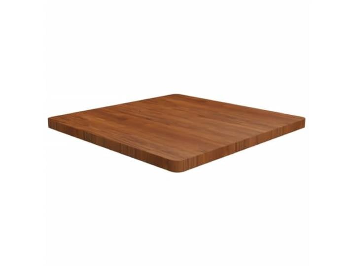 vidaXL Tischplatte Quadratisch Massivholzplatte Eichenplatte Holzplatte Platte Ersatztischplatte Dunkelbraun 80x80x4cm Behandelte Eiche