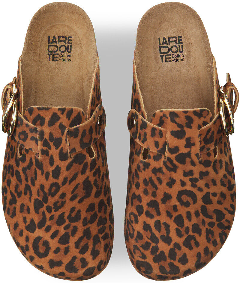 LA REDOUTE COLLECTIONS Mules sabots en cuir imprimé léopard