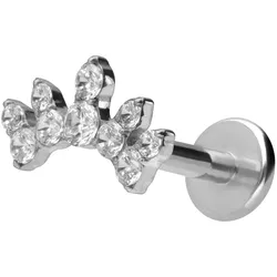 Titan Labret mit Innengewinde KRISTALLBOGEN