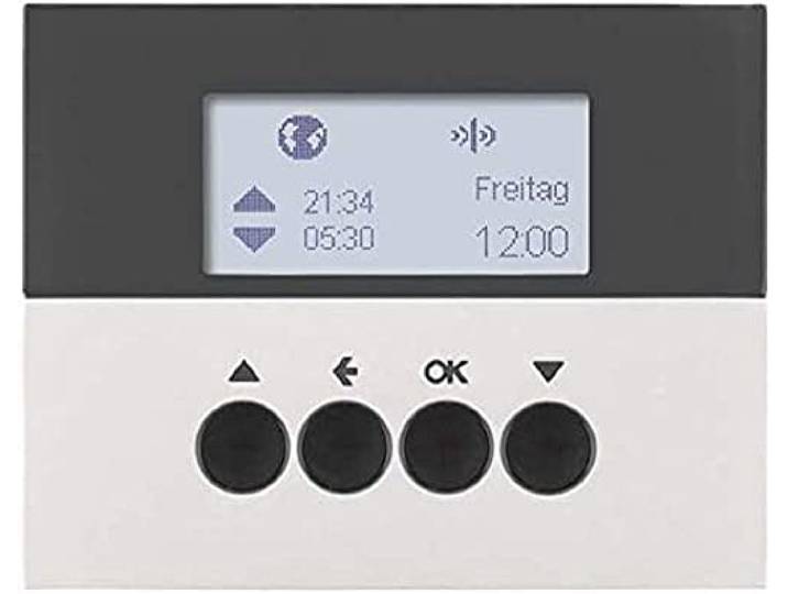 Temporizador para persianas, plataforma berker.Net, aplicación KNX radio, para serie berker K.5 de hager, aluminio