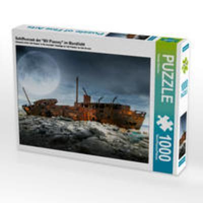 CALVENDO Puzzle Schiffswrack der 'MV Plassey' im Mondlicht 1000 Teile Lege-Größe 64 x 48 cm Foto-Puzzle Bild von Renate Bleicher