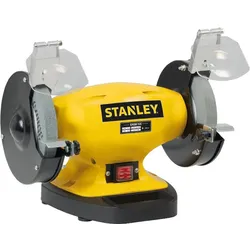 Werkstatt-Schleifmaschine STANLEY 330W Ø150 mm - Doppelschleifscheibe Korn 36/60, Induktionsmotor, Werkstatt-Schleifen