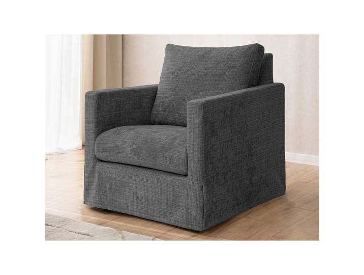 P & B Sesselbezug Paphos, Dunkelgrau, Uni, 84x89x95 cm,