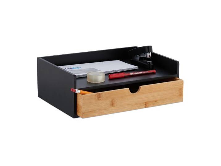 Relaxdays Organiseur de bureau avec tiroir