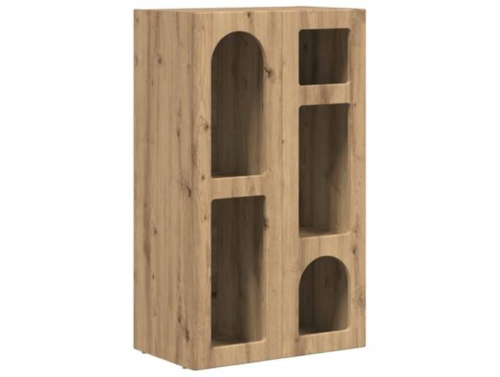 Kaorsrow Sideboard Artisan-Eiche 59x35x100,5 cm Kommode Holzwerkstoff Kompakter Beistellschrank für Wohnzimmer und Essbereich: Praktische Fächer bieten Platz für Geschirr und Unterlagen.