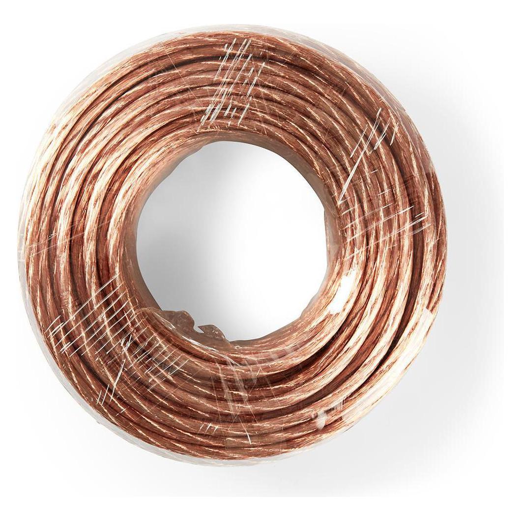 Nedis Lautsprecherkabel 2X 6.00 mm² CCA 25.0 m rund PVC Transparent Eingewickelt (25 m, 6 mm²) (CAGW6000TR250)