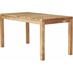 Gartentisch Samoa aus Teakholz, modern massiv, rechteckig, natur braun, 120 x 75 cm