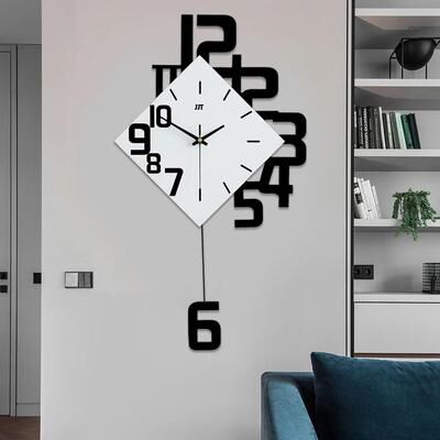 Drop Dash Deals Modern Nordic Pendulum Wall Clock Elegant Quartz Wall Decor For Living Room Modern Nordic Pendulum Wall Clock Elegant Quartz Wall Decor For Living Room