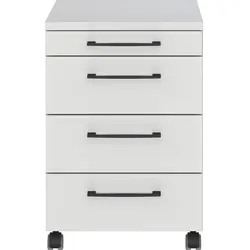 Germania Rollcontainer 4251-69 GW-Profi, in Lichtgrau, mit Utensilienfach, 42 x 61 x 49 cm (BxHxT)