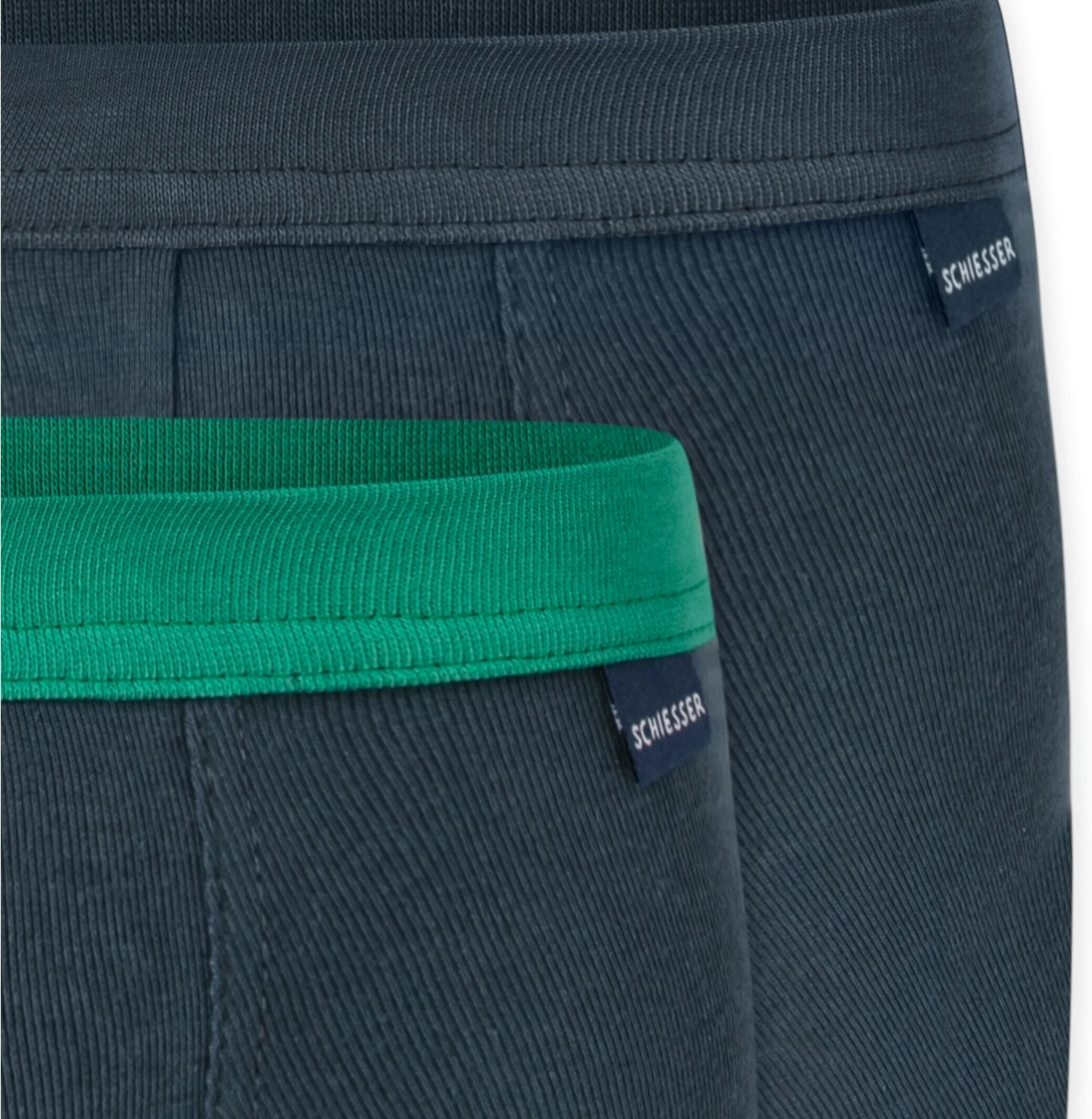 2 Schiesser Jungen-Unterhemden - Herren - Gr. 98 - dunkelblau