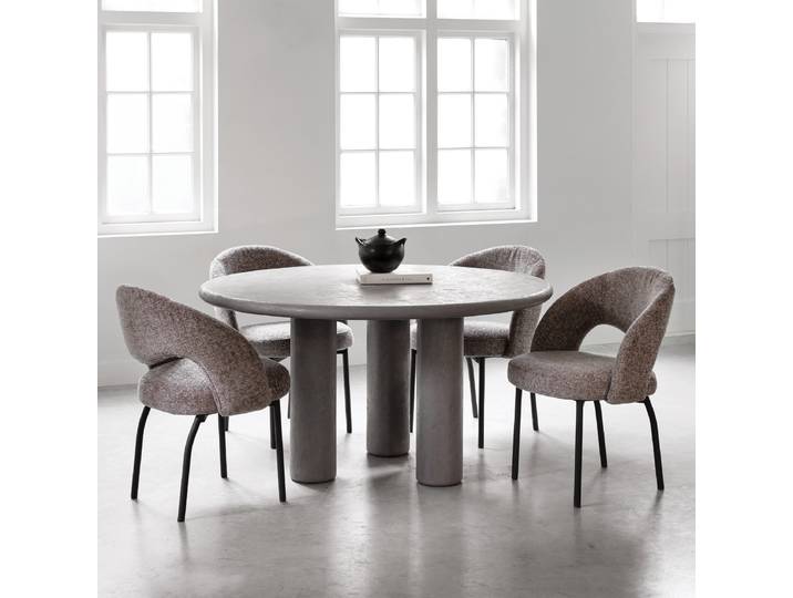 DTP Home Ronde Eettafel Clio Betonlook, 140cm - Grijs