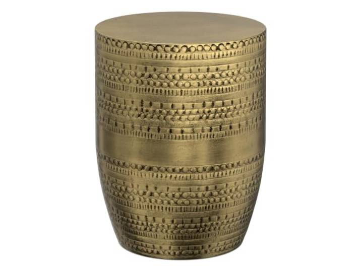 SIMPLIHOME Johnsen Moderner 38,1 cm breiter Metall-Beistelltisch in Antik-Gold, komplett montiert, Nachttisch und Nachttisch, für Wohnzimmer und Schlafzimmer