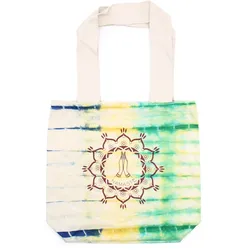 Tye-Dye Cotton Bag (6oz) - 38x42x12cm -  Namaste Hands - Multi - Natural Handle