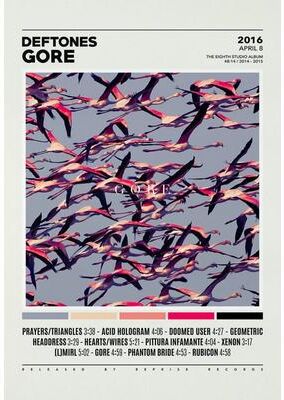 Inspired Living Deftones Album Cover Canvas Wall Art Around The Fur Music Band Poster Print 40x60cm Unframed 8