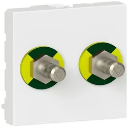 Legrand 078760L Mosaic 2-fach Potentialausgleichs-Dose, 2-modulig, Farbe: Ultraweiß