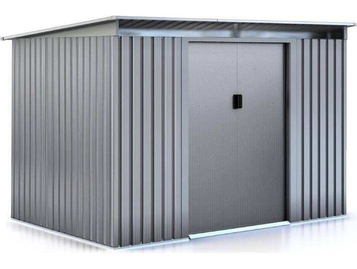 Gerätehaus aus Metall mit Flachdach \ Texas\ - 4,72 m² - Grau