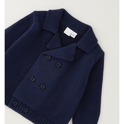 Cardigan IDO "BABY BOY KNITWEAR", Jungen, Gr. 96, navy, 100% Baumwolle, Strickjacken