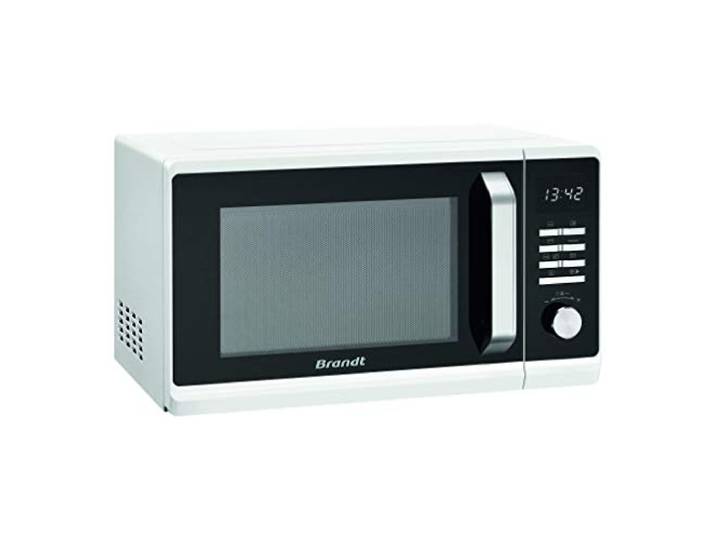 Brandt - SE2302W - Mikrowelle - Selbstprogramm - Hohlraum Edelstahl - Auftaufunktion - 23 l - 800 W - Weiß und Schwarz