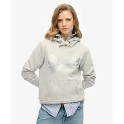 Superdry für Damen. W2012491A Super Athletics Kapuzenpullover grau (S), Lässig, Baumwolle