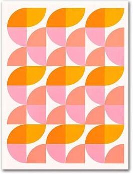 Inspired Finds Retro Strawberry Lemon Cocktail Canvas Wall Art Print For Kitchen & Bar Decor 5.12x7.09in No Frame geometric Retro Pattern