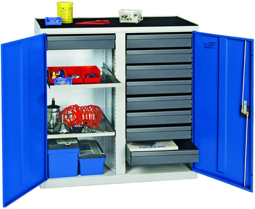 Stumpf Werkzeug- und Materialschrank 3000, RAL 7035/7016, 9 Schubladen, 2 Wannen ; Stumpf Metall (3002971)