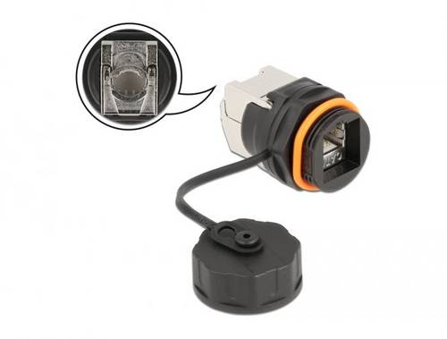 Delock RJ45 Netzwerk Adapter [1x RJ45-Buchse - 1x LSA] Schwarz