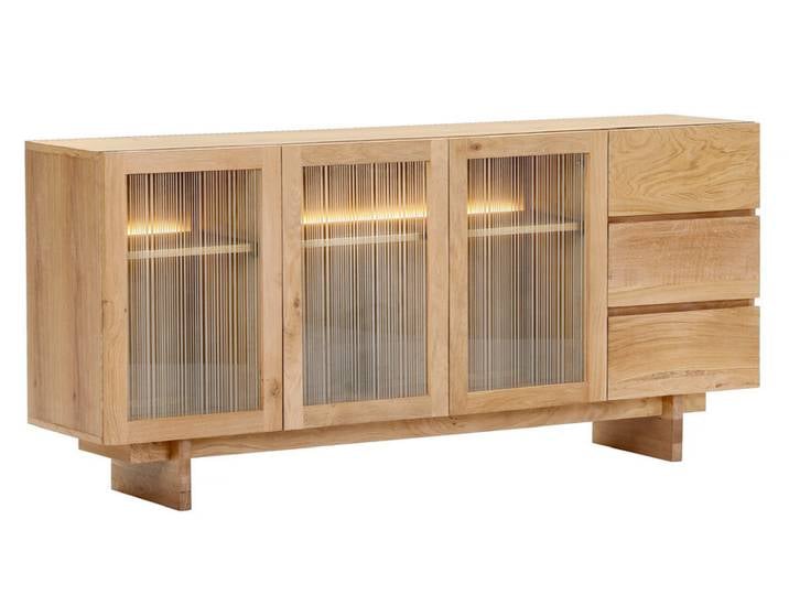 Sideboard ALEA Eiche massiv 178 x 40 x 82 cm Eiche Natur