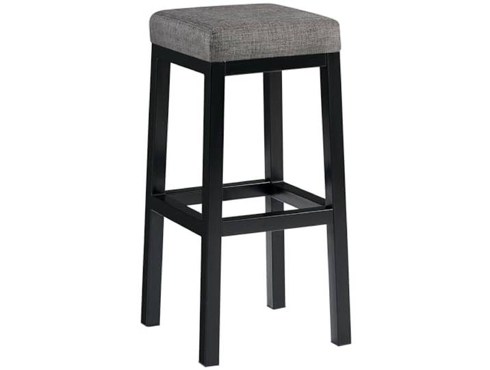 CLP Barhocker Taylor mit schwarzem Metallgestell Sitzhöhe 83 cm Farbe grau Material Stoff