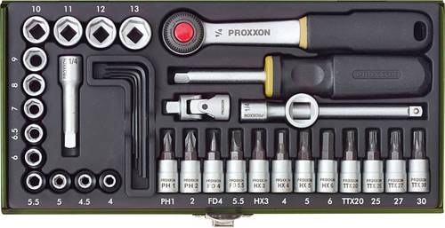 Proxxon Industrial Steckschlüsselsatz metrisch 1/4" (6.3 mm) 36teilig 23080