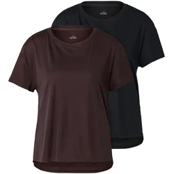 Tchibo - 2 Sportshirts - Damen - Gr. L - schwarz