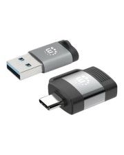 Manhattan 2er Set USB-C auf USB-A & USB-C-Adapter Kabel-/Adapterset Digital/Daten (356329)