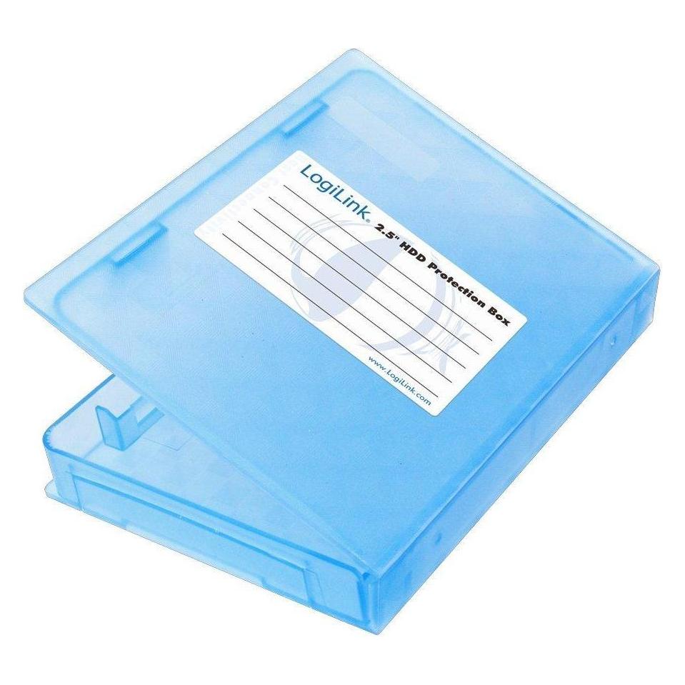 LogiLink HDD-Box für externe 2.5" Festplatten, blau Schutzbox, trop- und wasserrestistent, verschliessbar (UA0131)