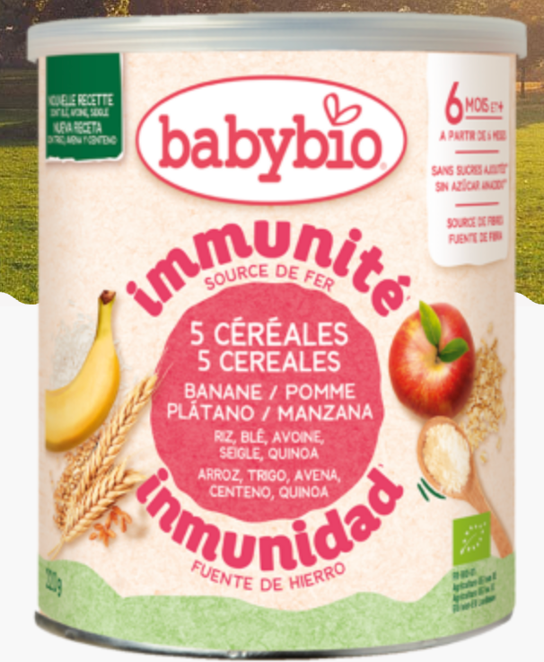 Babybio cereales 3 frutas  con quinoa 6meses 220gr bio s/a
