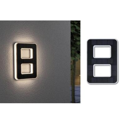 Paulmann 79849 Solar-Hausnummernleuchte 0.20W Warmweiß Schwarz