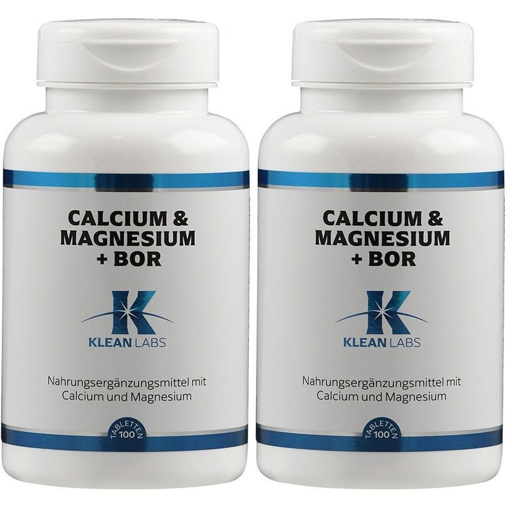 Calcium & MAGNESIUM+Bor Klean Labs Tabletten 2x 2x100 St