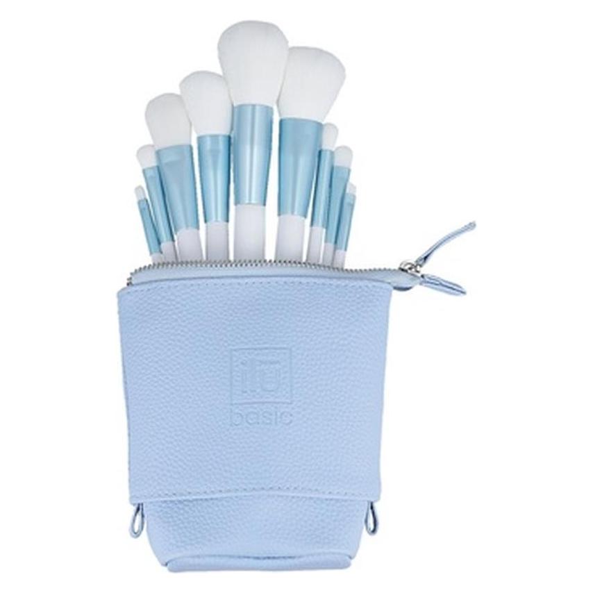 Ilu Basic Set 9 Makeup Brushes with Bag Blue (Set) (0000087462)