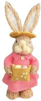 Uplifted Finds Handcrafted Easter Rabbit Decoration Bunny Figure Cattail Ornament d 1 Pc