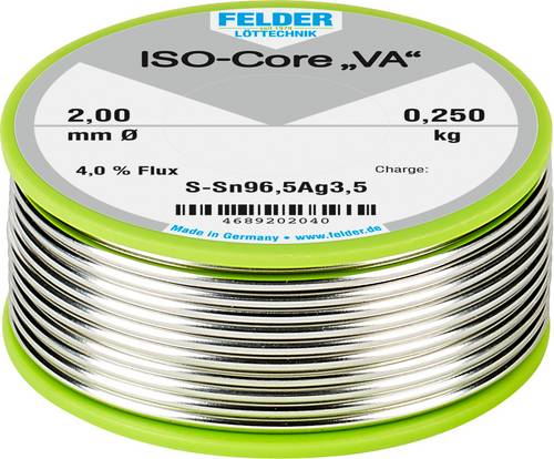 Felder ISO-Core "VA" Lötzinn Spule Sn96,5Ag3,5 0.250kg 2mm