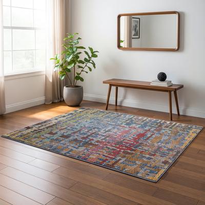 Style Haven Tobias Abstract Geometric Blue/ Multi Area Rug