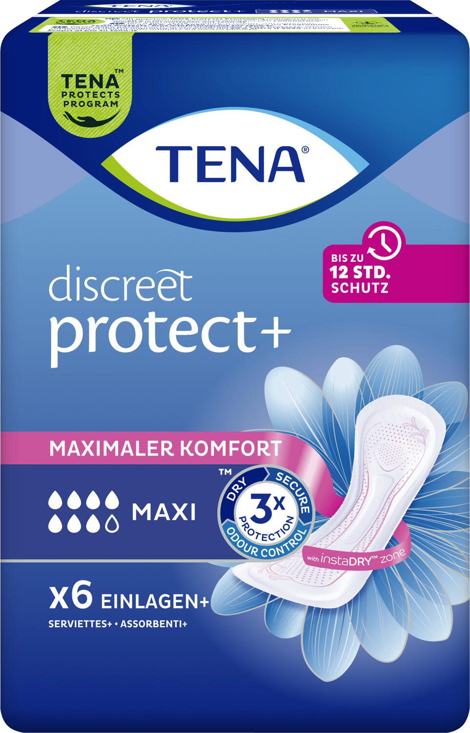 TENA Slipeinlagen discreet protect+ MAXI 760976